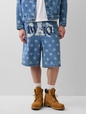 GAP X PROJ A POLKA DOT DENIM SHORT