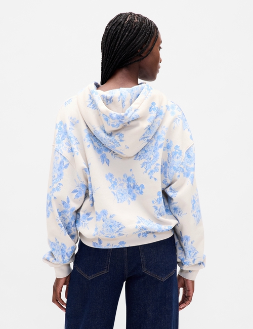 VintageSoft Crop Logo Hoodie