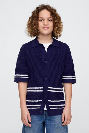 Kids Relaxed Crochet Shirt