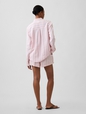 4" High Rise Pull-On Linen-Blend Shorts