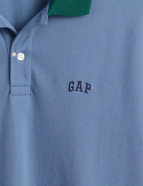 Colorblock Stretch Pique Polo Shirt