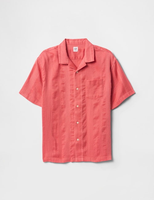 Kids Relaxed Linen-Blend Vacay Shirt