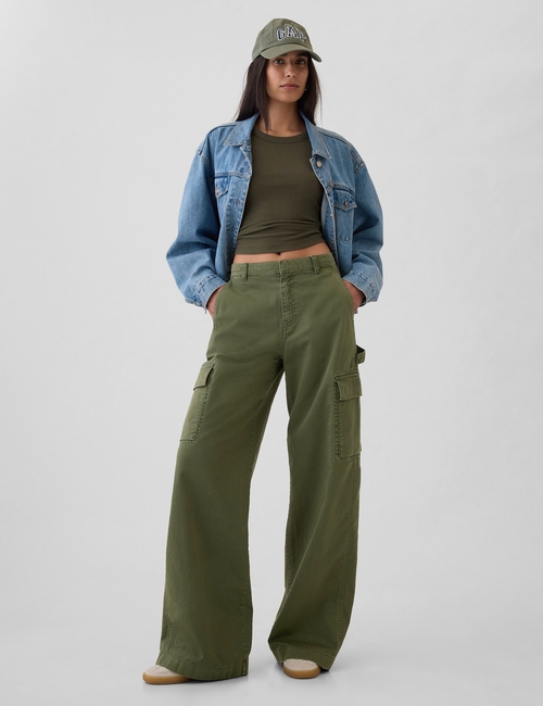 Low Rise Cargo Baggy Khakis