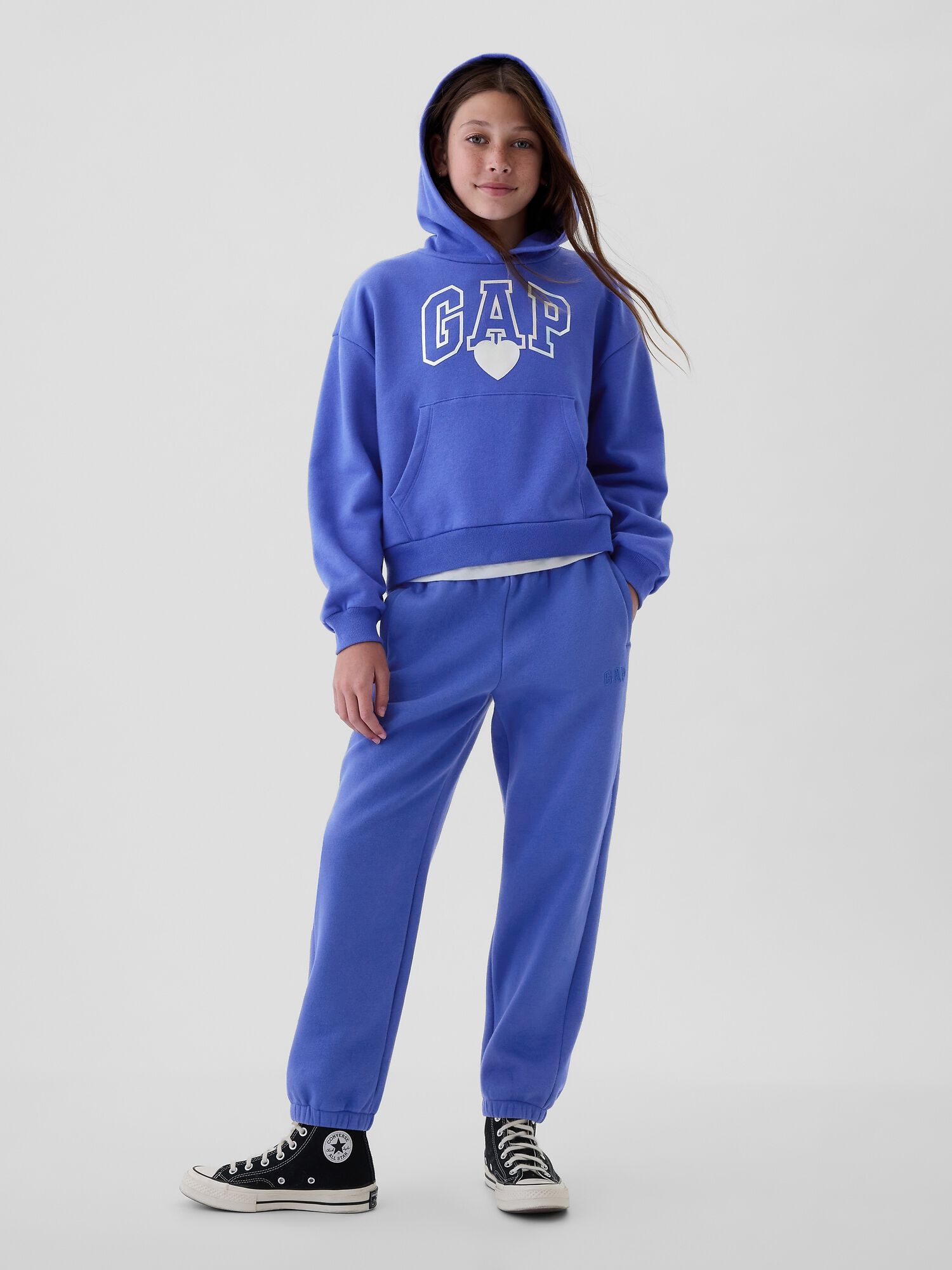 Youth blue hoodie hot sale