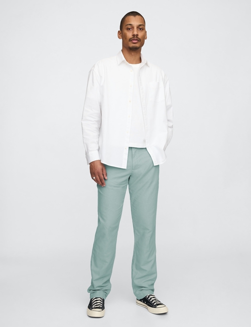 Linen-Cotton Khakis