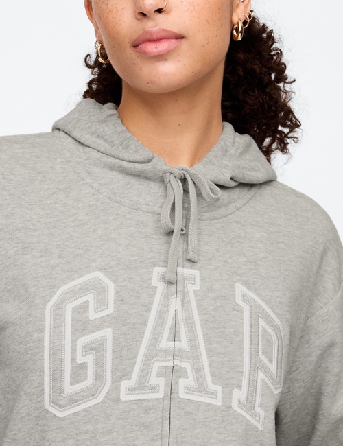 Relaxed Gap Logo Zip Hoodie