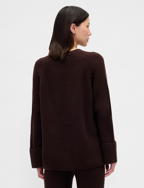 CashSoft Shaker-Stitch Boyfriend Sweater