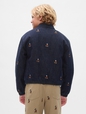 Gap × Disney Kids Embroidered Denim Bomber Jacket