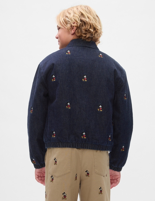 Gap × Disney Kids Embroidered Denim Bomber Jacket