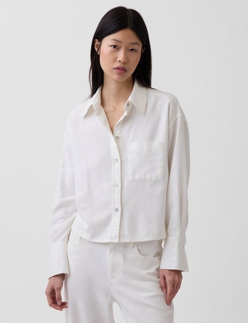 Linen-Cotton Oversized Shirt