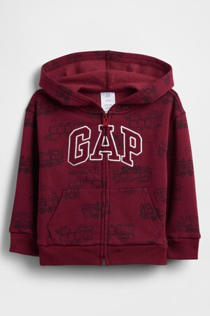 babyGap Relaxed Logo Print Zip Hoodie