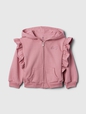 babyGap Vintage Soft Logo Ruffle Zip Hoodie