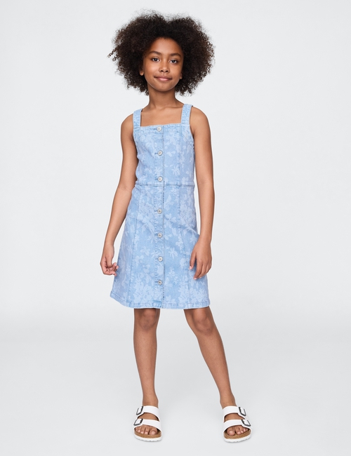 Kids Denim Floral Dress