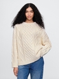 Oversized Mixed Cable-Knit Sweater