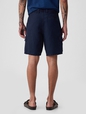 8" Linen-Cotton Cargo Shorts