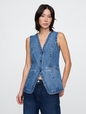 Longline Denim Vest