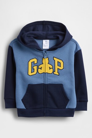 babyGap Relaxed Logo Colorblock Zip Hoodie