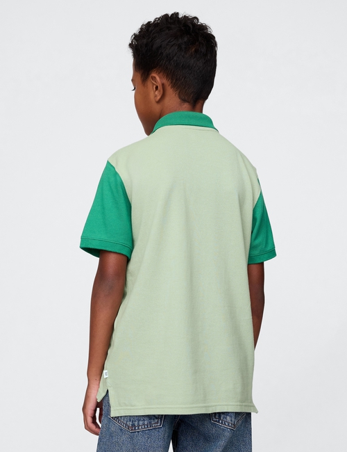 Gap Logo Colorblock Pique Polo Shirt