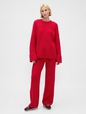 CashSoft Shaker-Stitch Sweater Pants