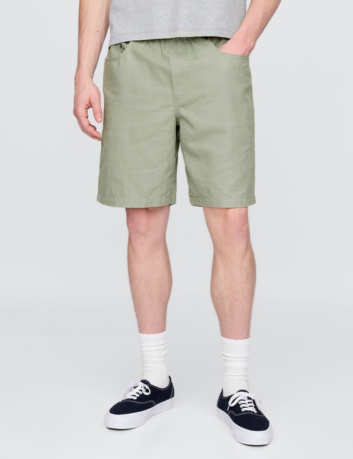 Linen-Cotton Easy Shorts