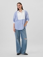 Poplin Pintuck Big Shirt