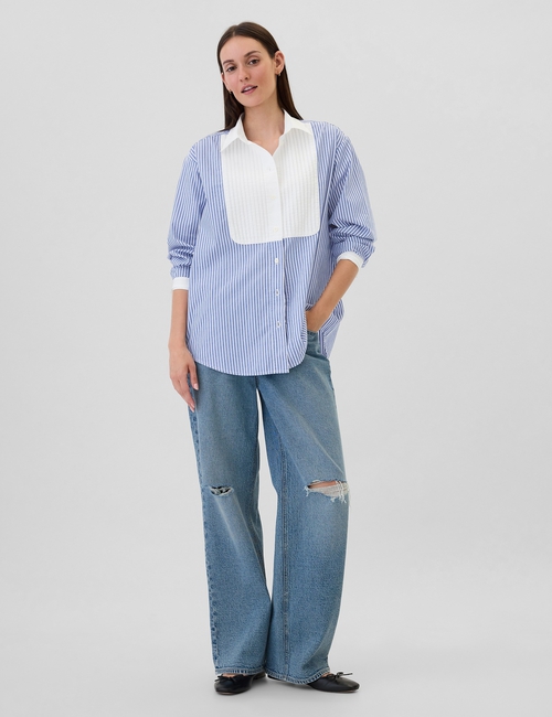 Poplin Pintuck Big Shirt