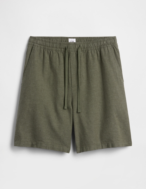 7" Linen-Blend Easy Shorts