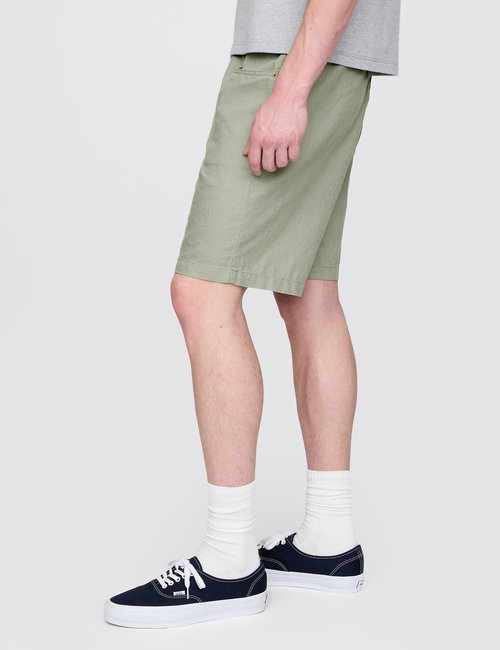 Linen-Cotton Easy Shorts