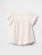 babyGap Linen-Blend Flutter Sleeve Top