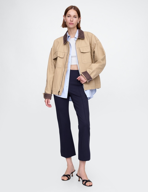 High Rise Ponte Crop Kick Pants