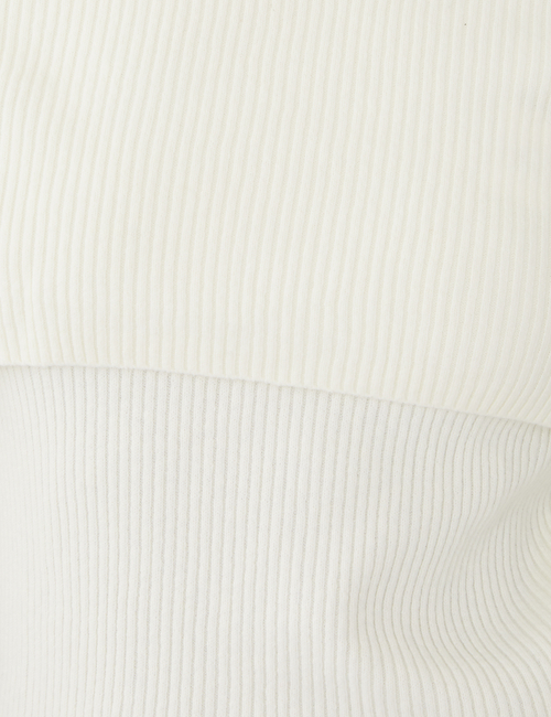 CashSoft Ribbed Off-Shoulder Sweater Top
