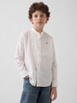 FRCH LS LINEN BAND COLLAR SHIRT