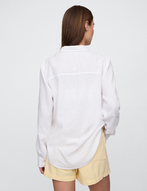 Linen-Blend Easy Shirt