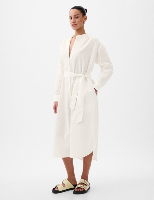 Linen Blend Maxi Dress