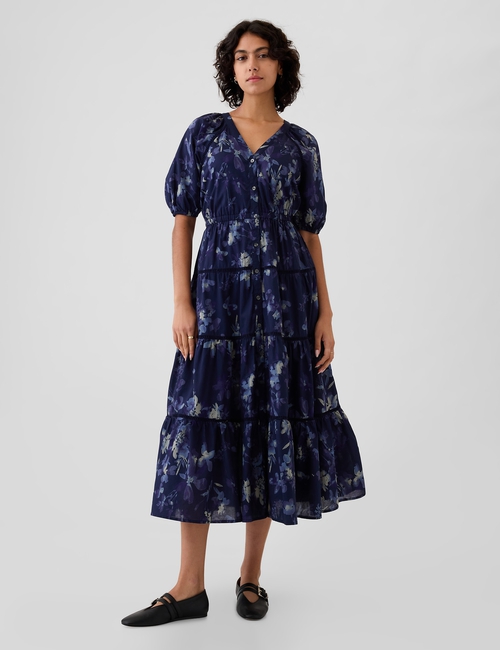Tiered Maxi Shirtdress
