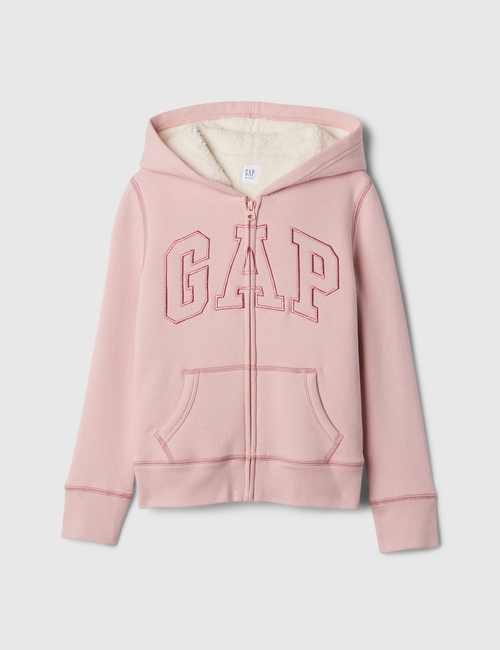 Kids Gap Logo Sherpa-Lined Zip Hoodie