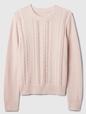 Cable-Knit Crewneck Sweater
