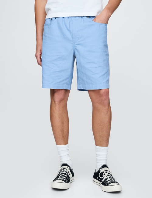 Linen-Cotton Easy Shorts
