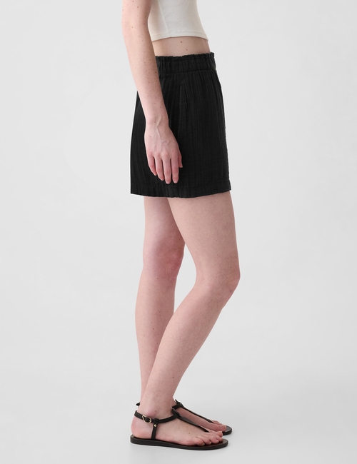 Crinkle Gauze Pull-On Shorts