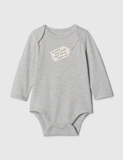 Baby Paddington Organic Cotton Embroidered Bodysuit