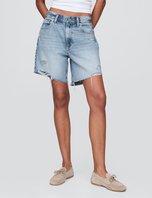 8" Mid Rise '90s Loose Denim Bermuda Shorts