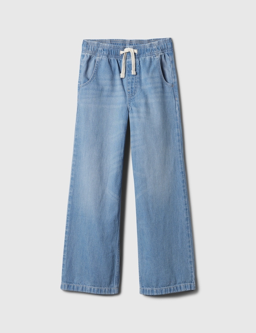 Kids High Rise Wide-Leg Pull-On Jeans