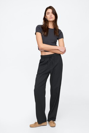 Mid Rise Easy Twill Pants