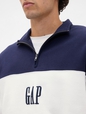 J - COLOR BLOCK LOGO HALF ZIP
