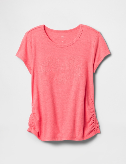 Kids Ruched Gap Logo T-Shirt