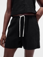 Linen-Blend Easy Shorts