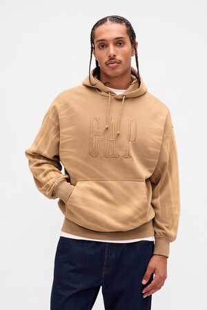 VintageSoft Oversized Logo Hoodie
