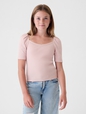 Kids Sweetheart Puff Sleeve Top