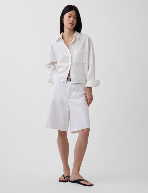 Linen-Cotton Oversized Shirt