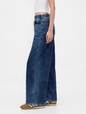 Mid Rise Knit Denim Baggy Jeans